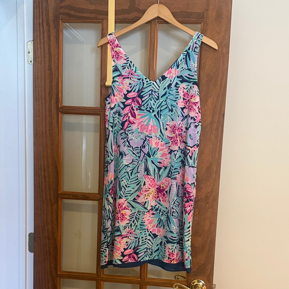 Lilly Pulitzer Floral Dress in Pink and Blue